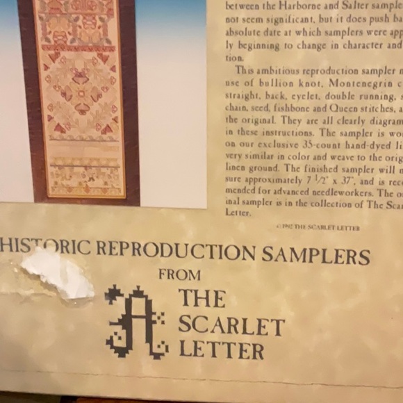 Museum quality needlework Reproduction Sampler. Fabulous company and quality. - Picture 8 of 8